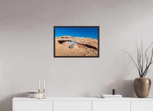 24 x 16″, Alder Brown Floater Frame 'Rabbit's View' - Mesa Arch, Canyonlands National Park, Utah