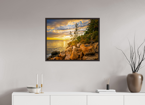 30.6 x 24″, Alder Brown Floater Frame Bass Harbor Head Light Station, Maine