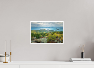 15 x 10″, Fine Art Print on Hahnemuhle German Etching Bar Harbor from Cadillac Mountain, Maine