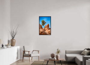 20 x 32.5″, Alder Brown Floater Frame Silent Sentinel of Arches National Park, Utah