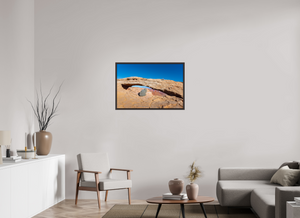 36 x 24″, Alder Brown Floater Frame 'Rabbit's View' - Mesa Arch, Canyonlands National Park, Utah