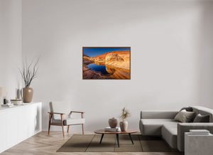45 x 30″, Floater Frame in Walnut Pond near Second Wave