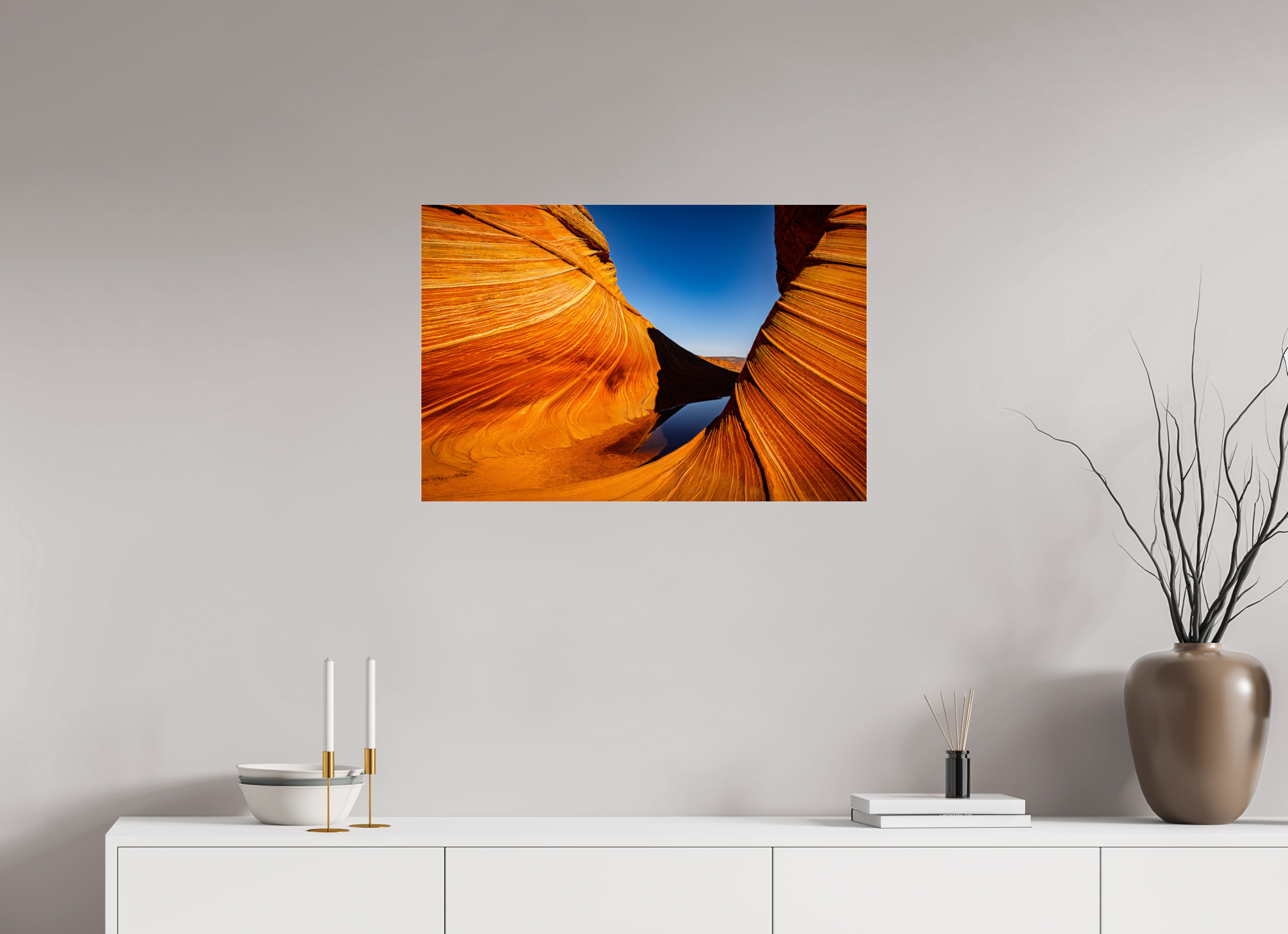 30 x 20″, Photo Print Under Acrylic Glass Entrance to The Wave