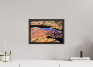 15 x 10″, Alder Brown Floater Frame Mesa Arch, Canyonlands National Park, Utah