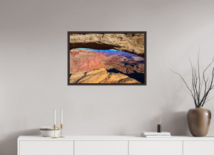 30 x 20″, Alder Brown Floater Frame Mesa Arch, Canyonlands National Park, Utah