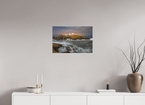 24 x 16″, Photo Print Under Acrylic Glass Cape Neddick Nubble Lighthouse, Maine