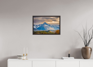 24 x 16″, Alder Brown Floater Frame Mount Sneffels, Rocky Mountains, Colorado