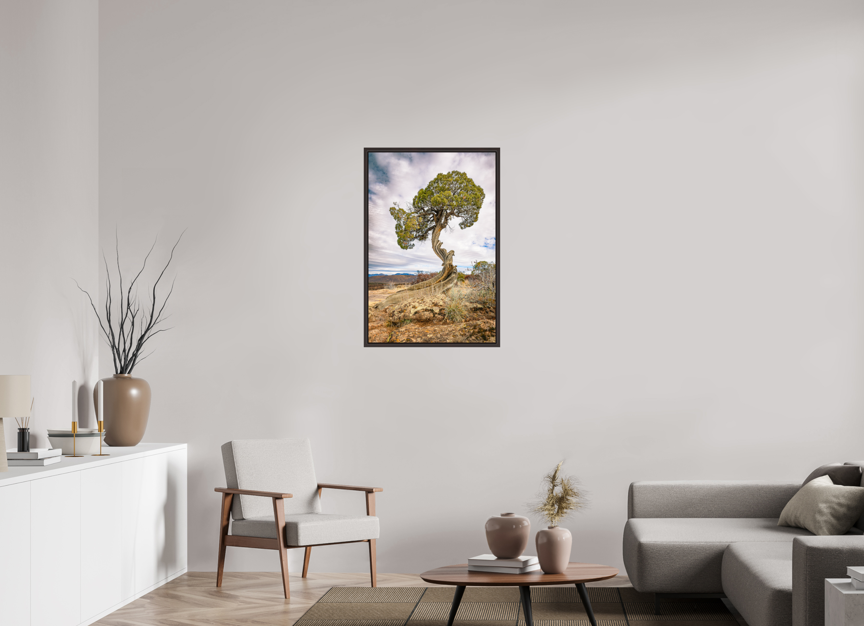 24 x 36″, Alder Brown Floater Frame Silent Sentinel of Black Canyon of the Gunnison National Park, Colorado