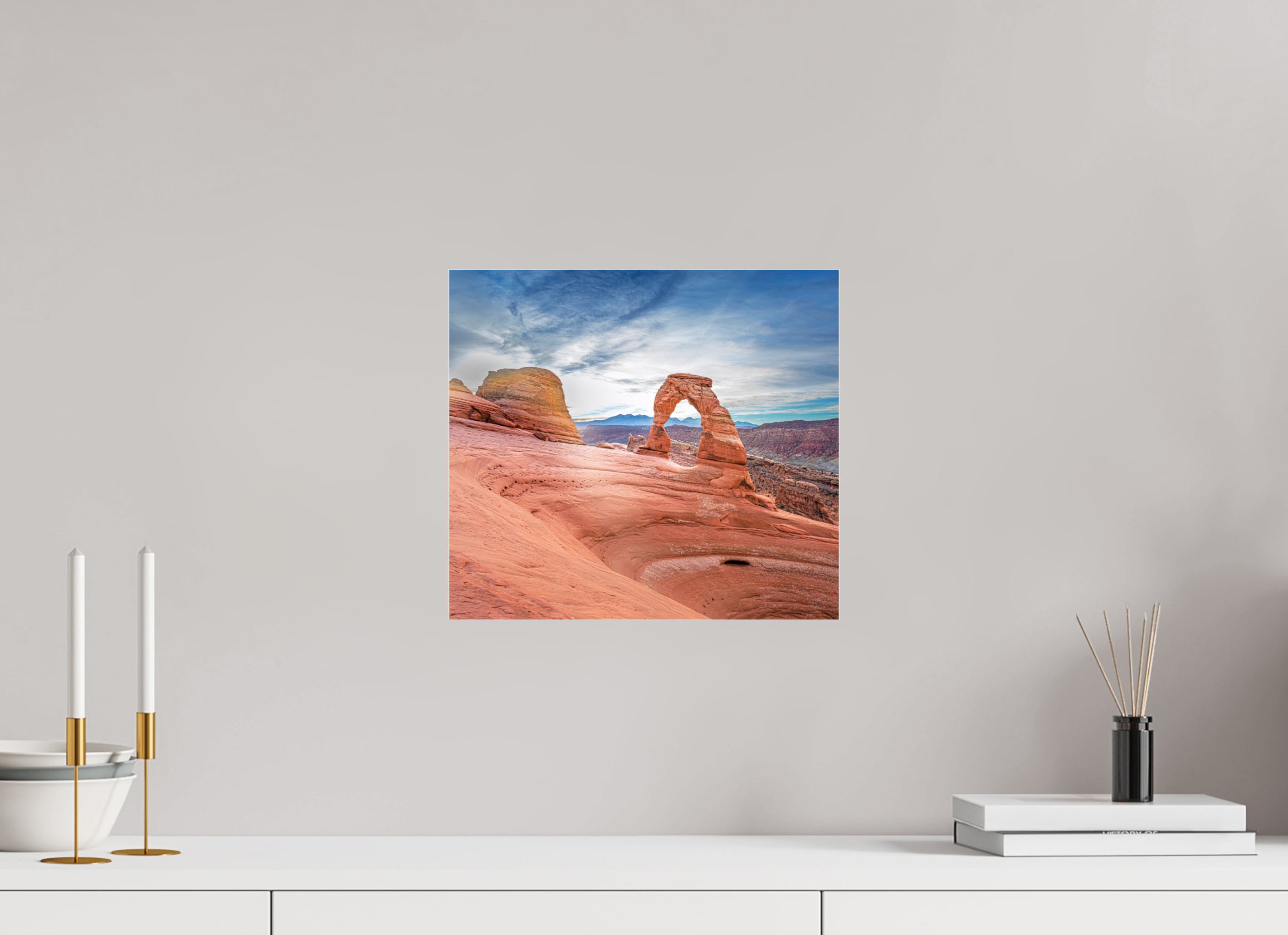13.4 x 12″, Photo Print Under Acrylic Glass Delicate Arch, Arches National Park, Utah