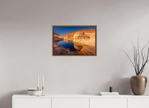24 x 16″, Floater Frame in Walnut Pond near Second Wave