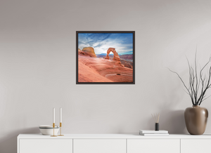 22.3 x 20″, Alder Brown Floater Frame Delicate Arch, Arches National Park, Utah