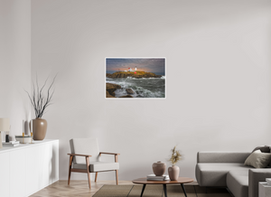 36 x 24″, Fine Art Print on Hahnemuhle German Etching Cape Neddick Nubble Lighthouse, Maine