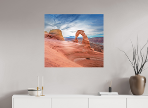 34.6 x 31″, Photo Print Under Acrylic Glass Delicate Arch, Arches National Park, Utah