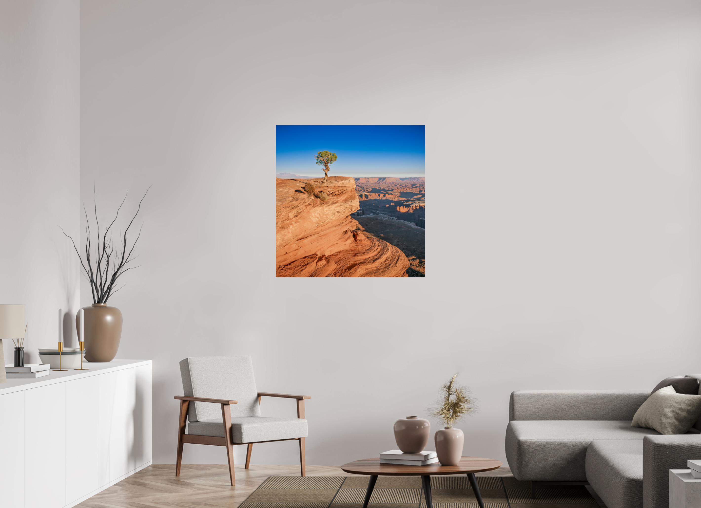 35 x 35.7″, Photo Print On Fuji Crystal DP II Silent Sentinel of Canyonlands National Park, Utah