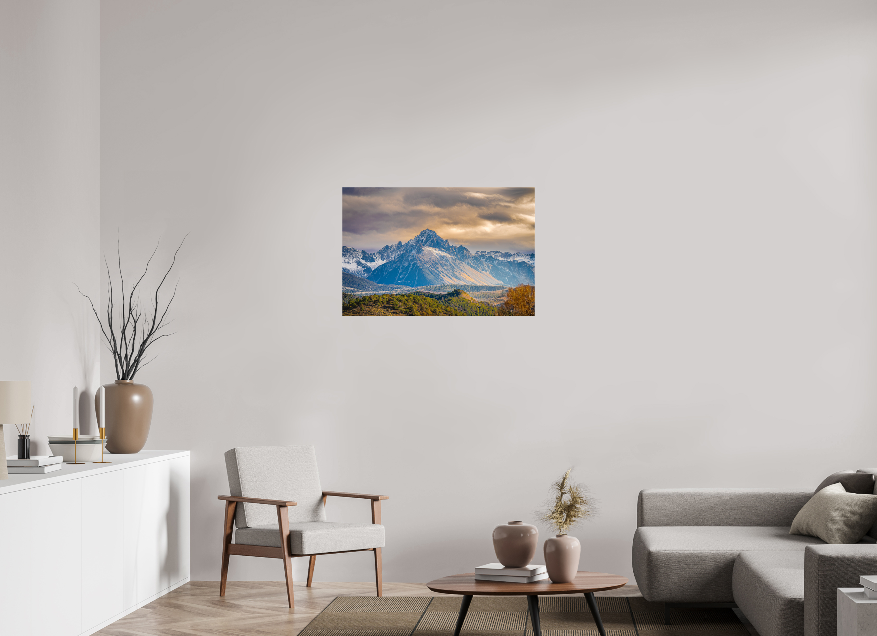 36 x 24″, Photo Print Under Acrylic Glass Mount Sneffels, Rocky Mountains, Colorado