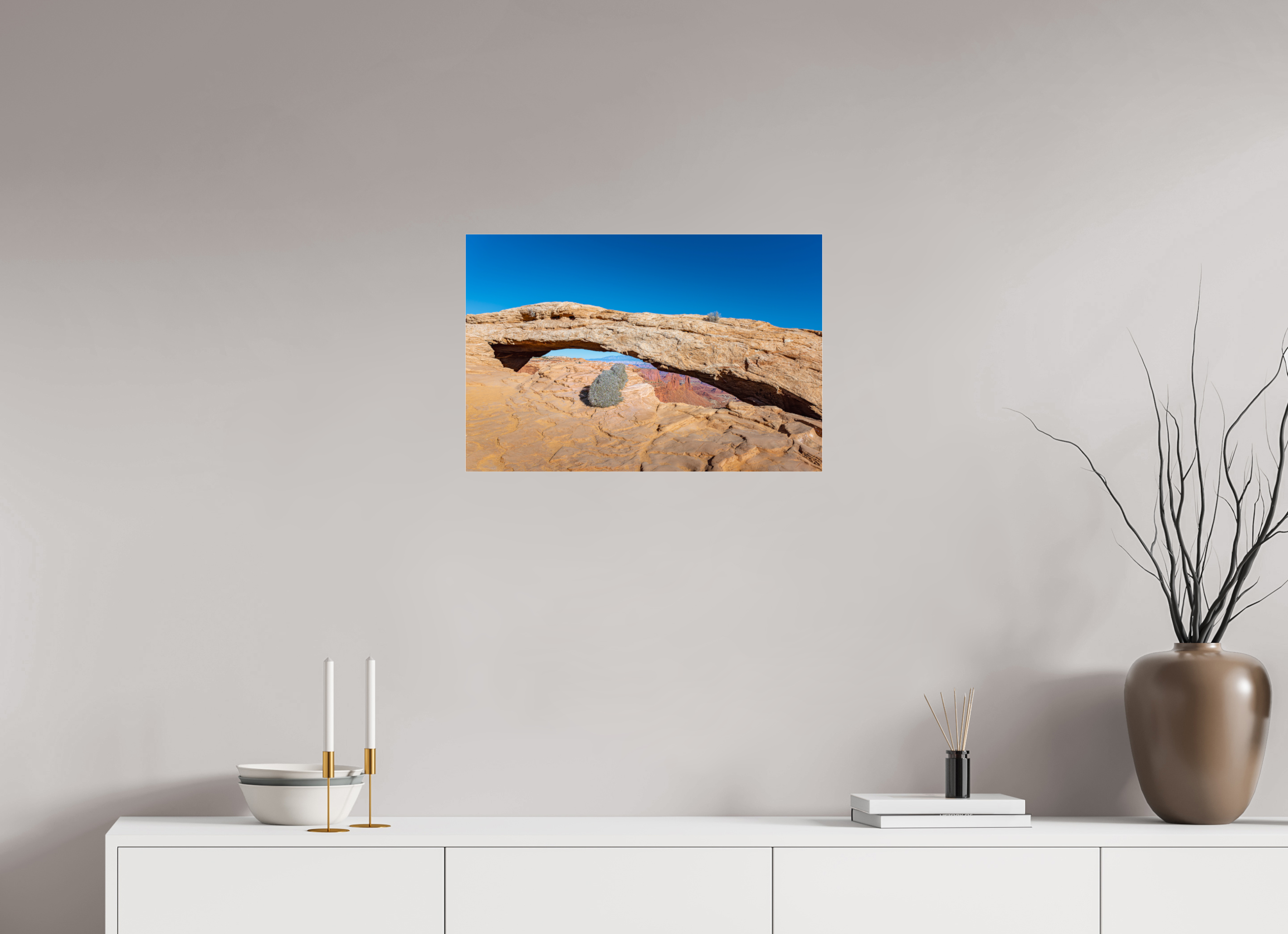 24 x 16″, Photo Print Under Acrylic Glass 'Rabbit's View' - Mesa Arch, Canyonlands National Park, Utah