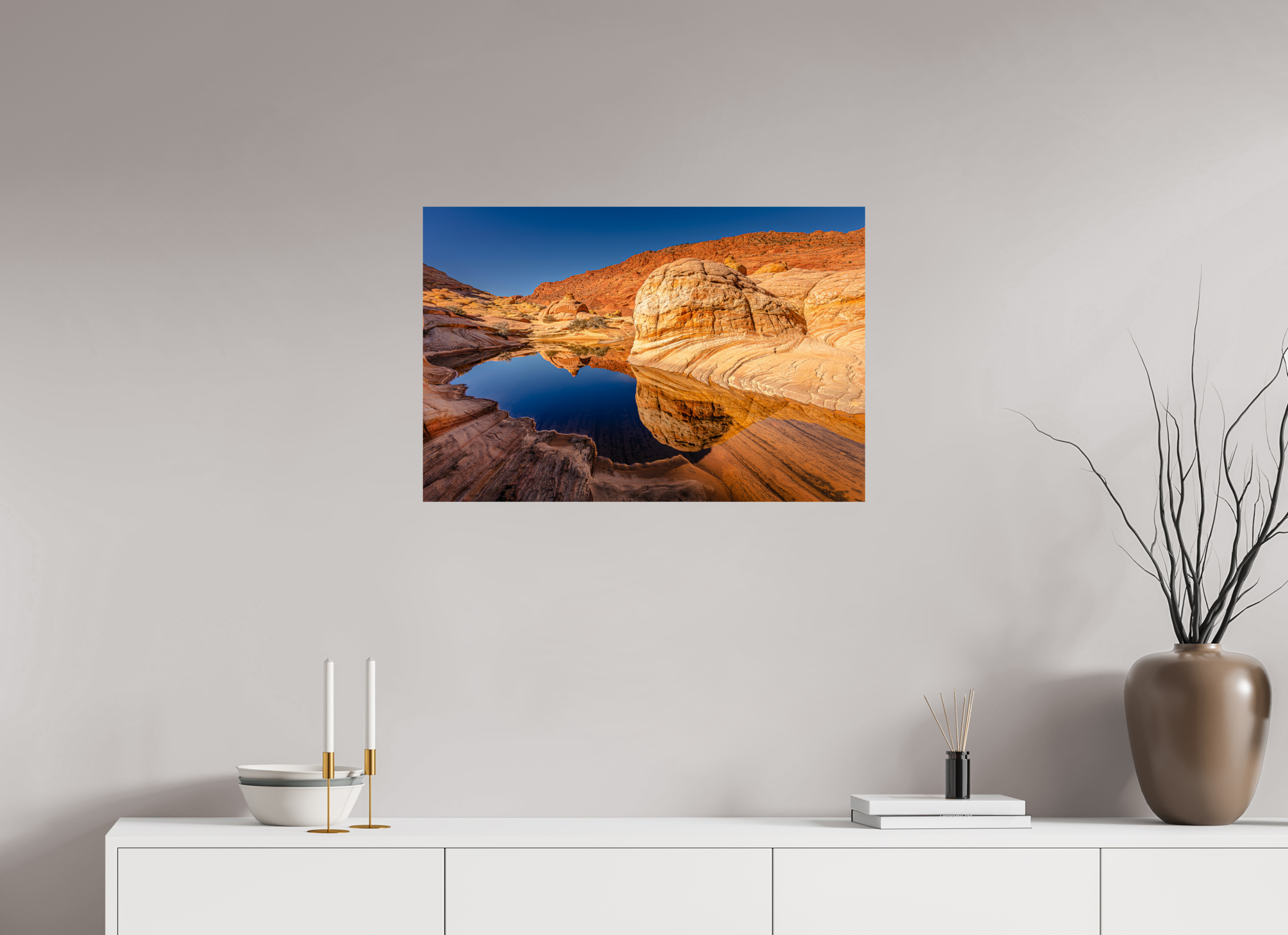 30 x 20″, Photo Print On Fuji Crystal DP II Pond near Second Wave