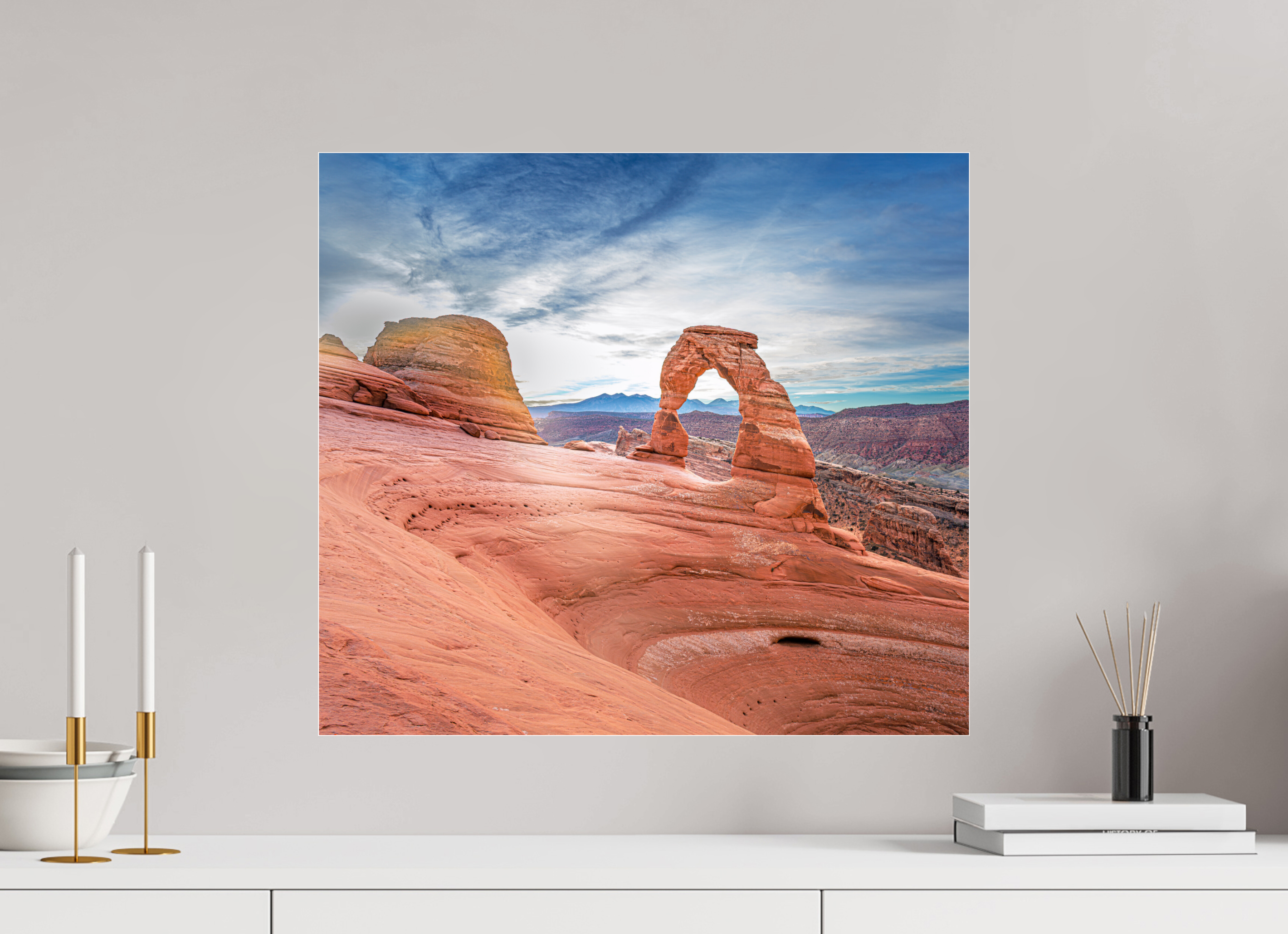 22.3 x 20″, Photo Print Under Acrylic Glass Delicate Arch, Arches National Park, Utah